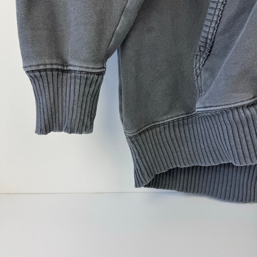 AE American Eagle Dark Gray Charcoal Oversized Zip Hoodie Womens Sz M - Picture 3 of 6